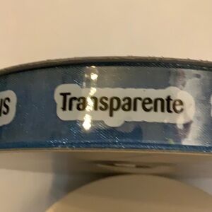 Sheer dusty blue ribbon, new